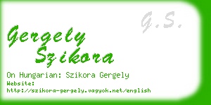 gergely szikora business card